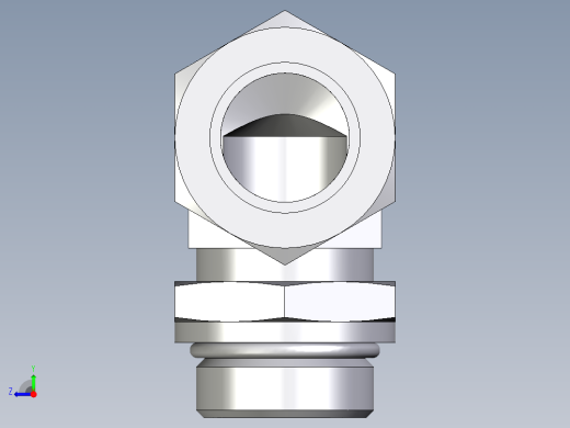 卡套式工业通用硬管接头EO_Adjustable_Locknut_elbow_WEE28LMORCF右视缩略图