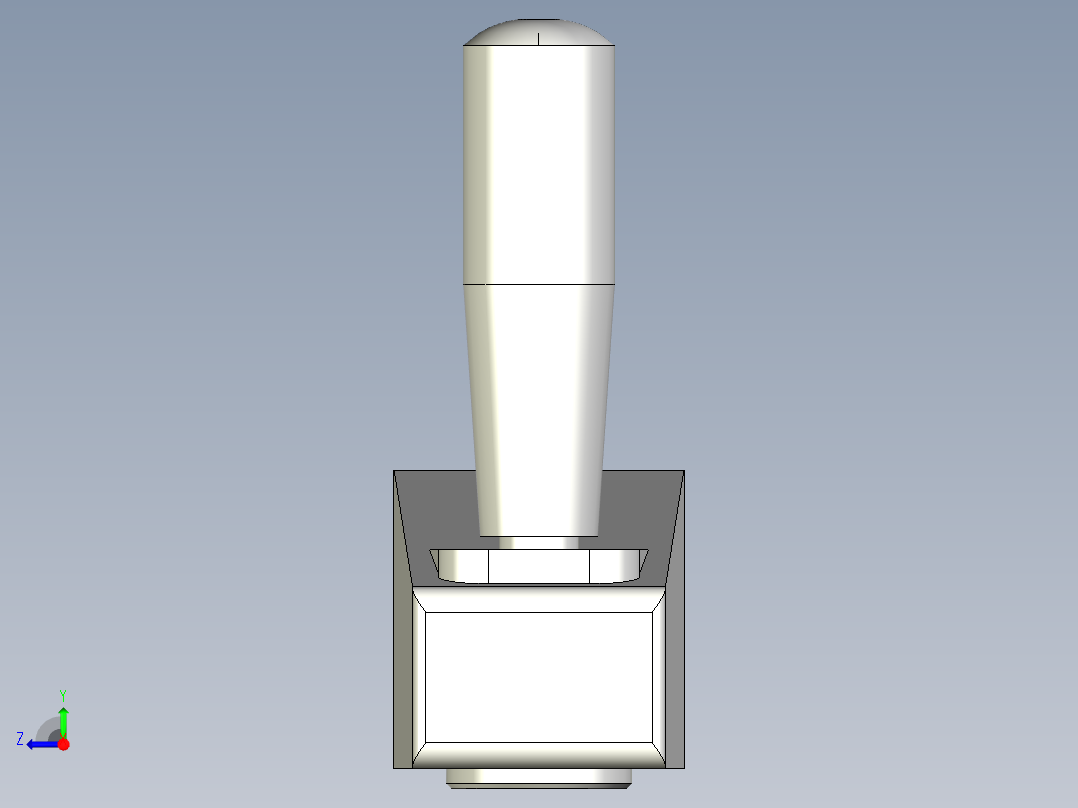旋轉把手ME-3D多系列多零件图纸模型右视图