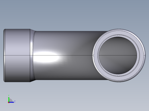 1SLV 90长半径弯曲（r）与溶剂焊接插座左视缩略图
