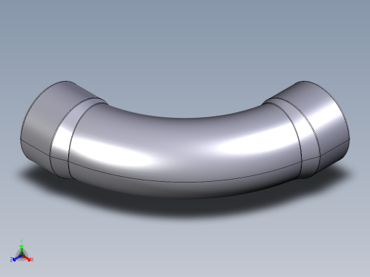 1SLV 90长半径弯曲（r）与溶剂焊接插座正等轴测缩略图