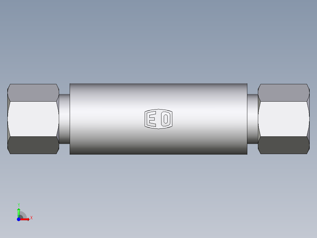 卡套式工业通用硬管接头EO_Weld_bulkhead_fitting_ESV08L前视图