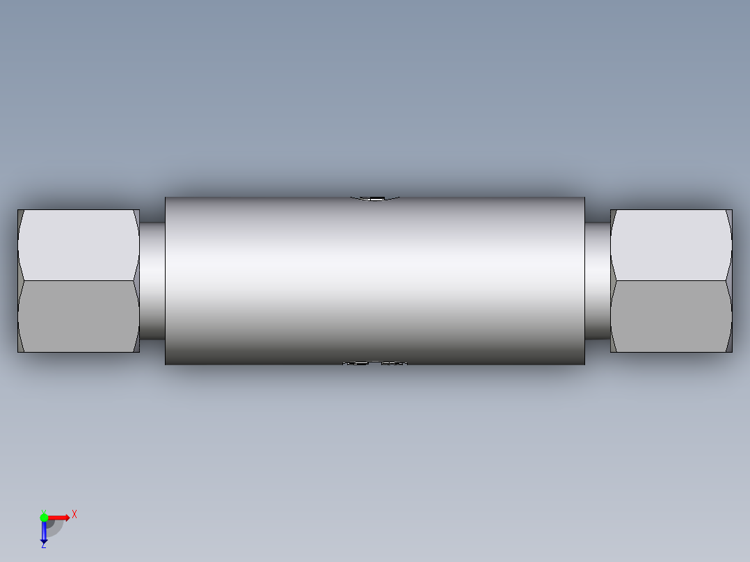 卡套式工业通用硬管接头EO_Weld_bulkhead_fitting_ESV08L俯视图