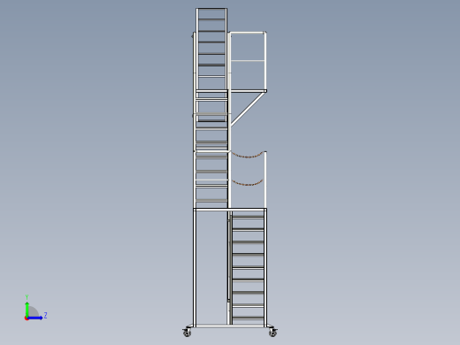 转角登高梯左视缩略图