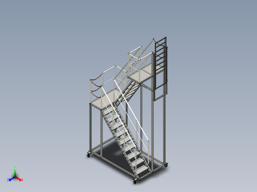 转角登高梯正等轴测缩略图