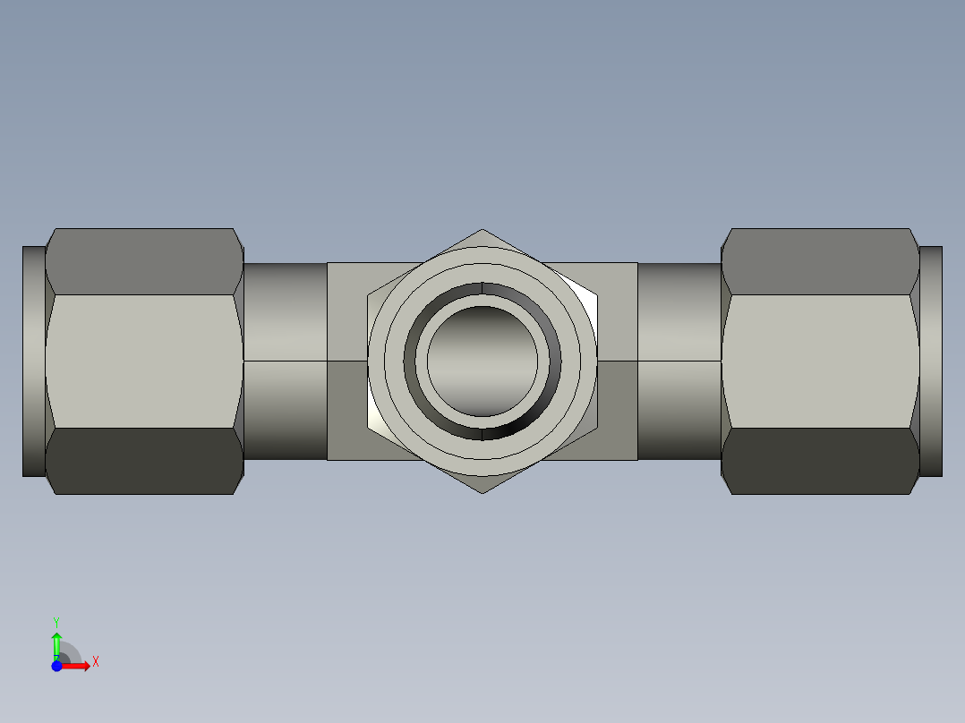 卡套式工业通用硬管接头8_s6bu-s前视图