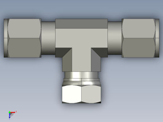 卡套式工业通用硬管接头8_s6bu-s俯视缩略图