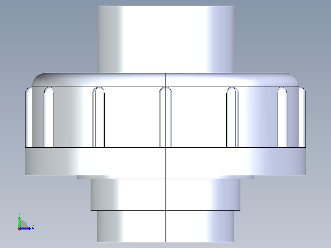 CPVC管件29-Sch80_Union T375_SxS_9897-375-005_0.5in左视图