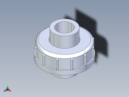 CPVC管件29-Sch80_Union T375_SxS_9897-375-005_0.5in正等轴测缩略图