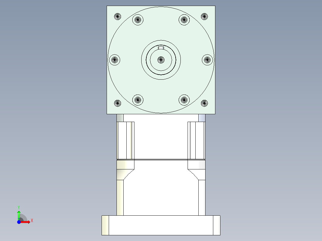 换向器PW110双轴 PGH90-L1 22-110-145-M8.stp前视图