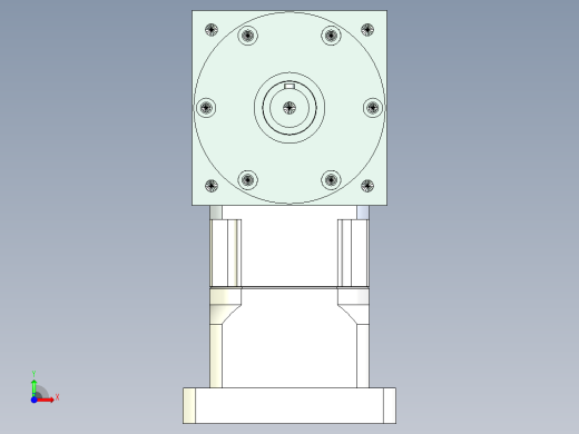换向器PW110双轴 PGH90-L1 22-110-145-M8.stp前视缩略图