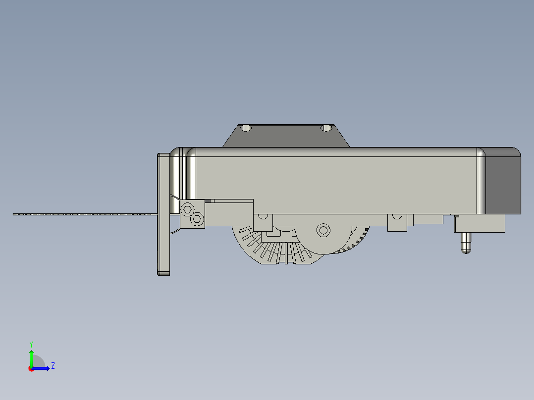 Jigsaw钢丝锯内部结构3D图纸 STP格式左视图