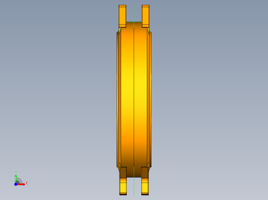 UG法兰夹具前视图