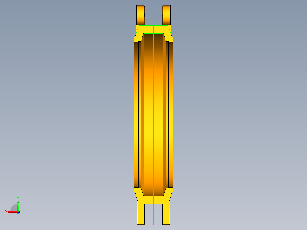UG法兰夹具后视图