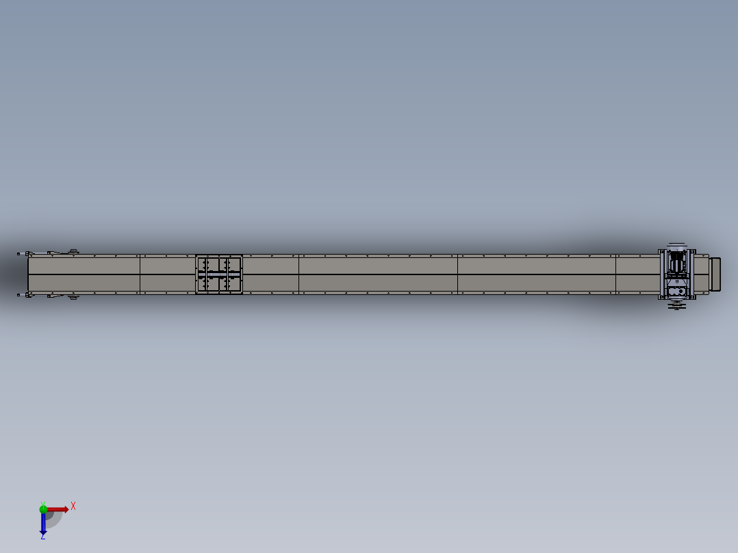 链式输送机俯视图