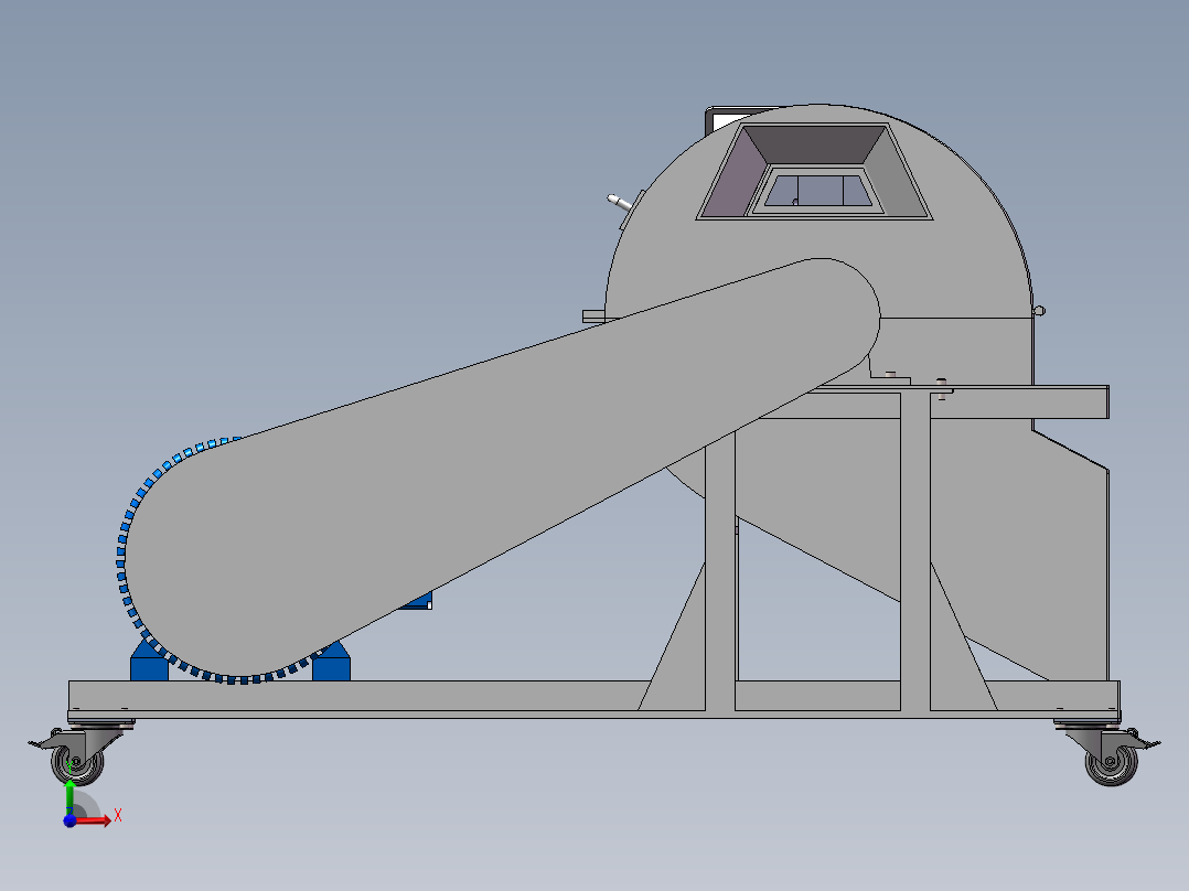 树枝粉碎机建模前视图