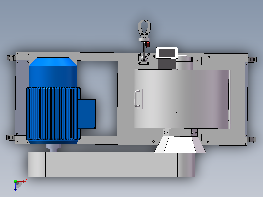 树枝粉碎机建模俯视图