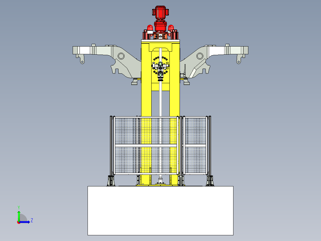 地铁车辆检修设备-构架翻转机左视图