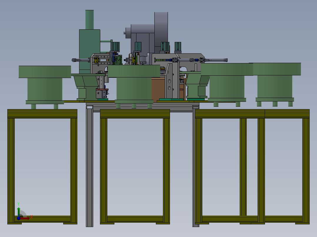 3M铜头非标自动组装流水线前视图