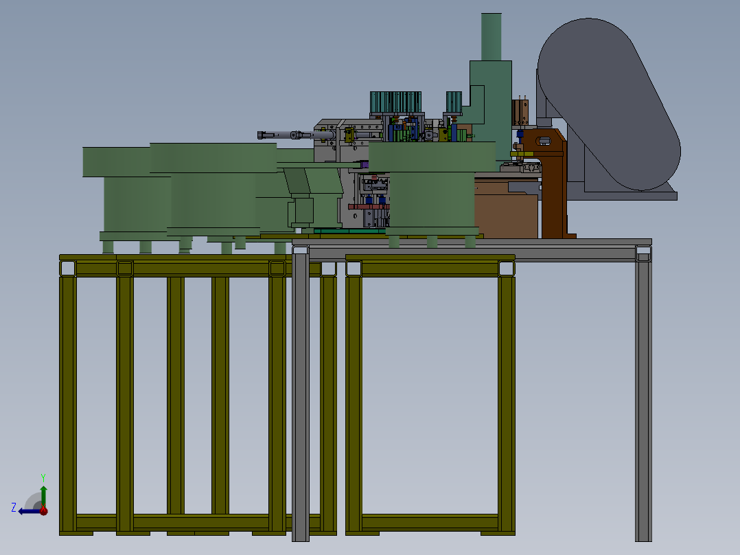 3M铜头非标自动组装流水线右视图