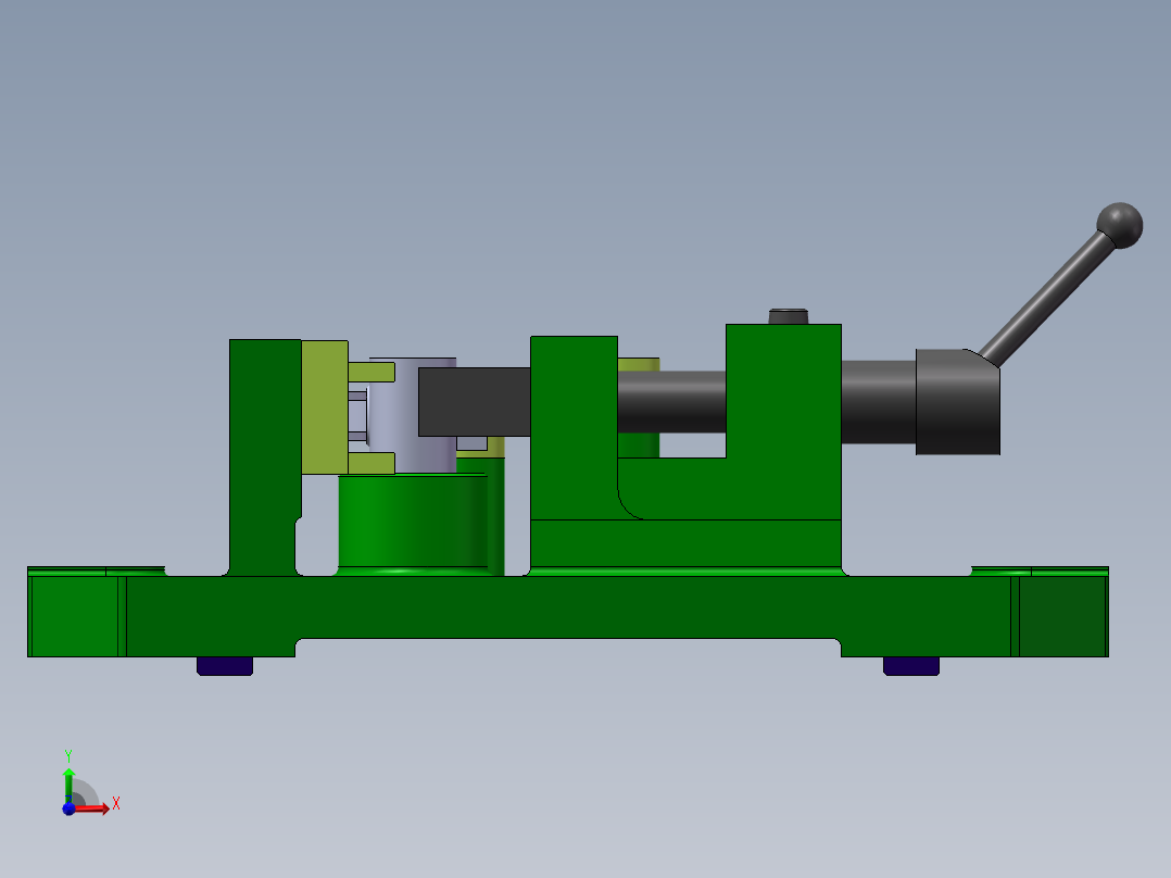 气门摇臂轴支座加工工艺及铣同侧端面夹具设计【含三维SolidWorks】【原创设计】前视图