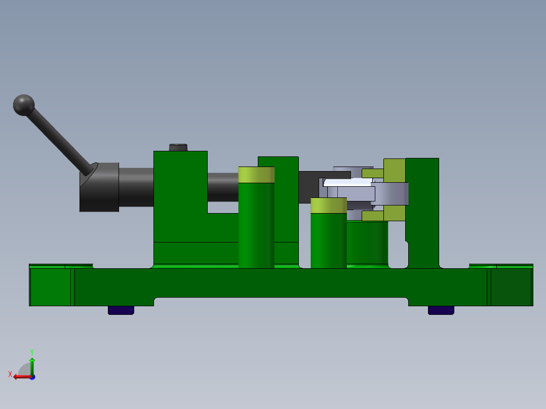 气门摇臂轴支座加工工艺及铣同侧端面夹具设计【含三维SolidWorks】【原创设计】后视图