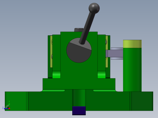 气门摇臂轴支座加工工艺及铣同侧端面夹具设计【含三维SolidWorks】【原创设计】右视缩略图