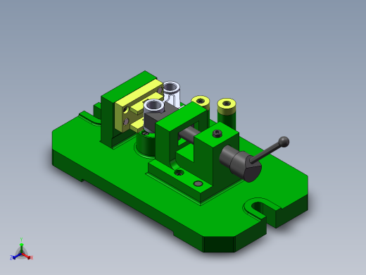 气门摇臂轴支座加工工艺及铣同侧端面夹具设计【含三维SolidWorks】【原创设计】正等轴测缩略图