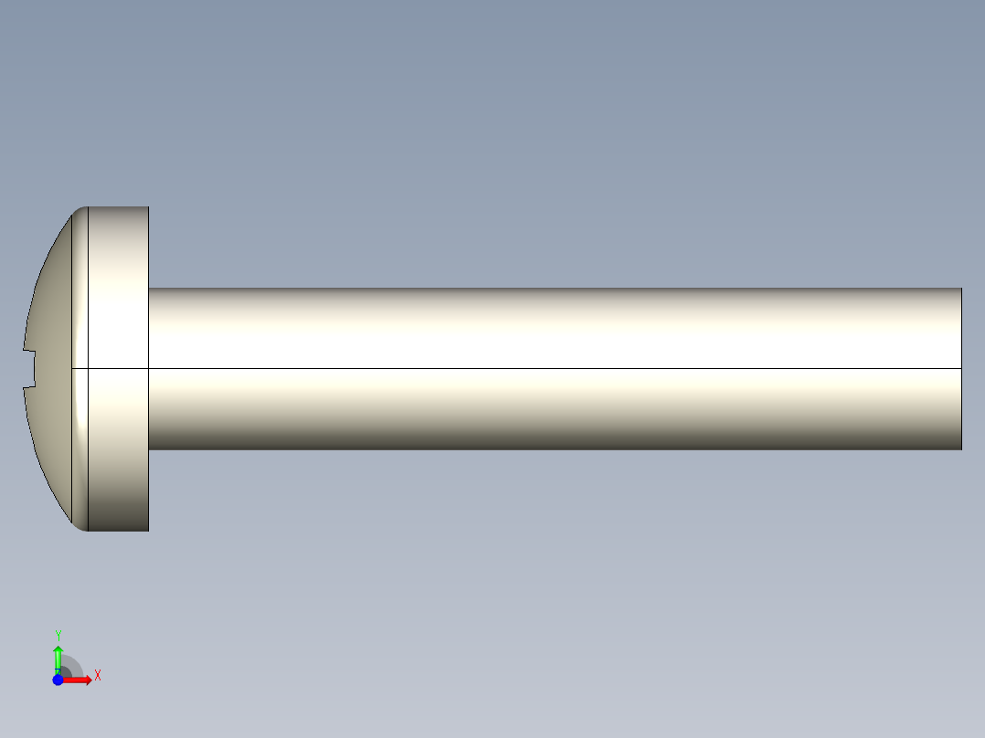 螺丝 M4 十字盘头-M4x20 Screw head.STEP前视图