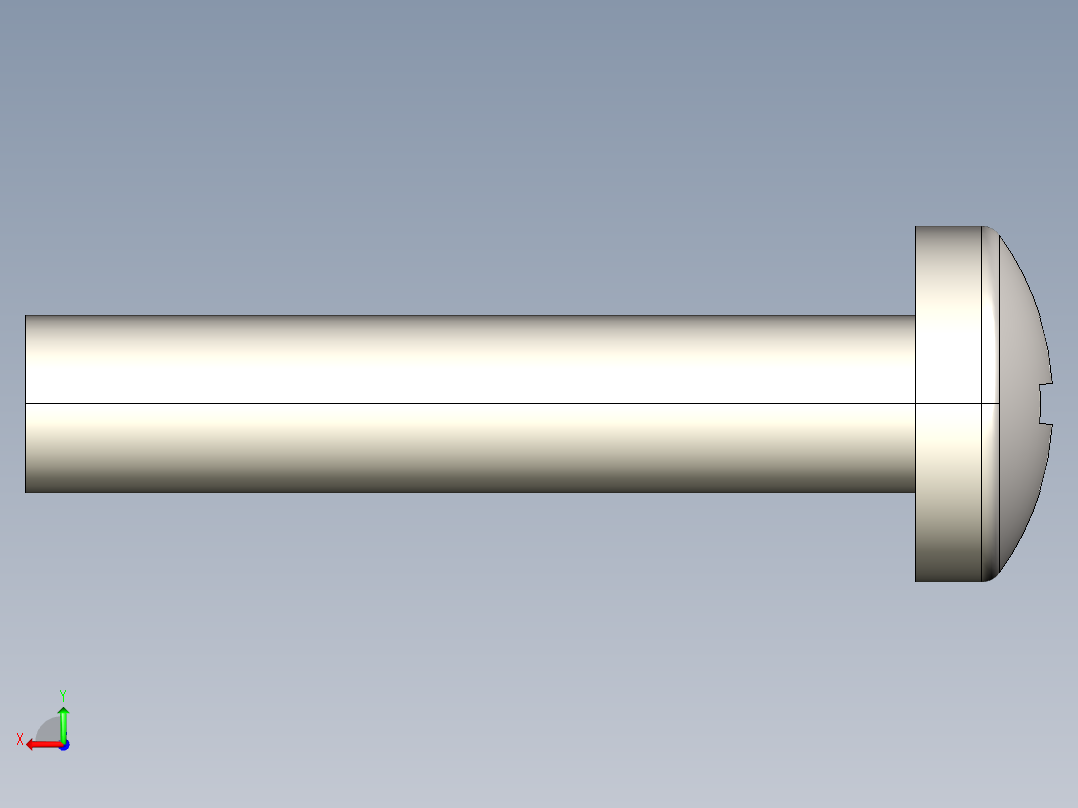 螺丝 M4 十字盘头-M4x20 Screw head.STEP后视图