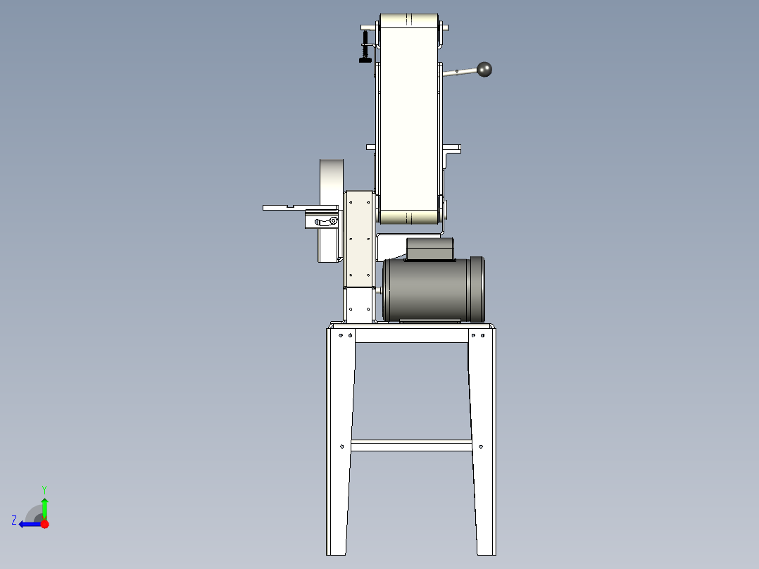 带式砂光机盘式砂光机右视图