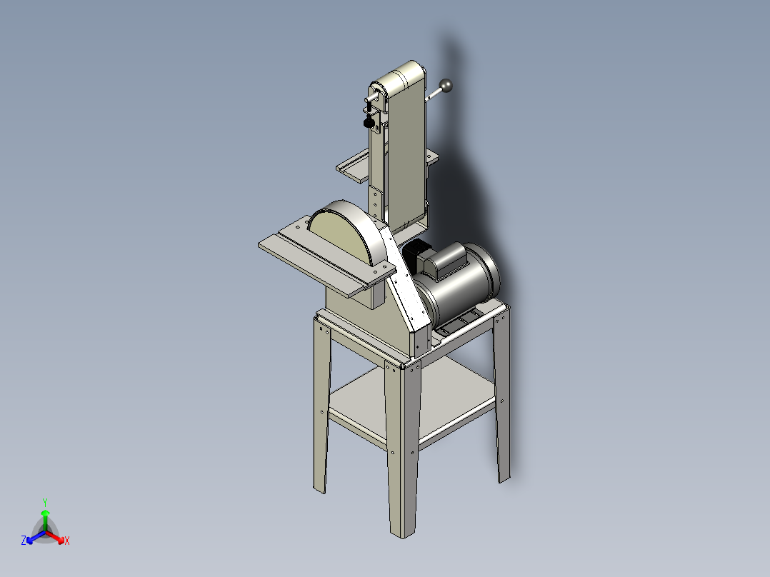 带式砂光机盘式砂光机正等轴测图