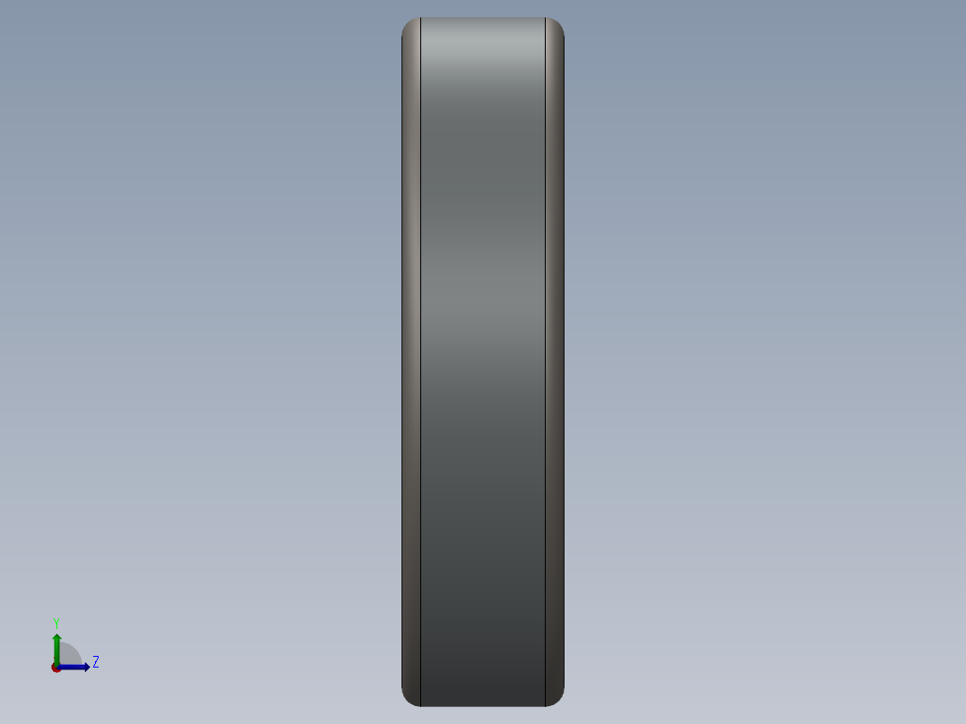 6207滚珠轴承左视图