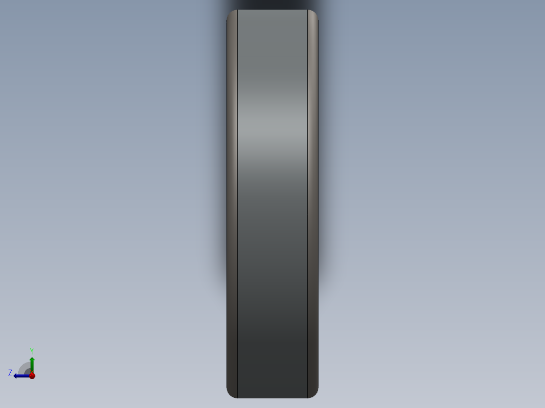 6207滚珠轴承右视图