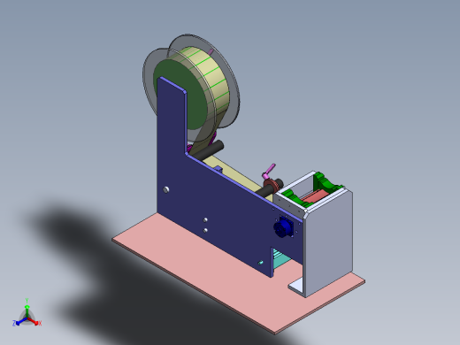 半自动贴标机正等轴测缩略图