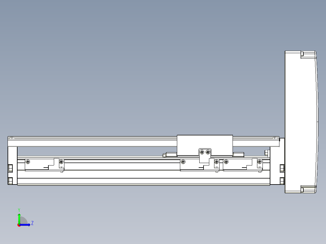 TPA-KNR-86E-1610C-L200A1-MU-P75-N3线性模块铝制底座左视图