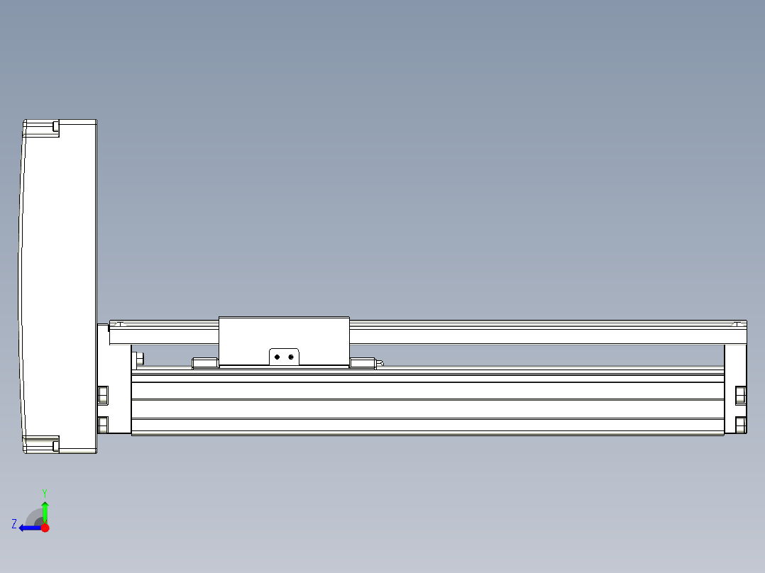 TPA-KNR-86E-1610C-L200A1-MU-P75-N3线性模块铝制底座右视图