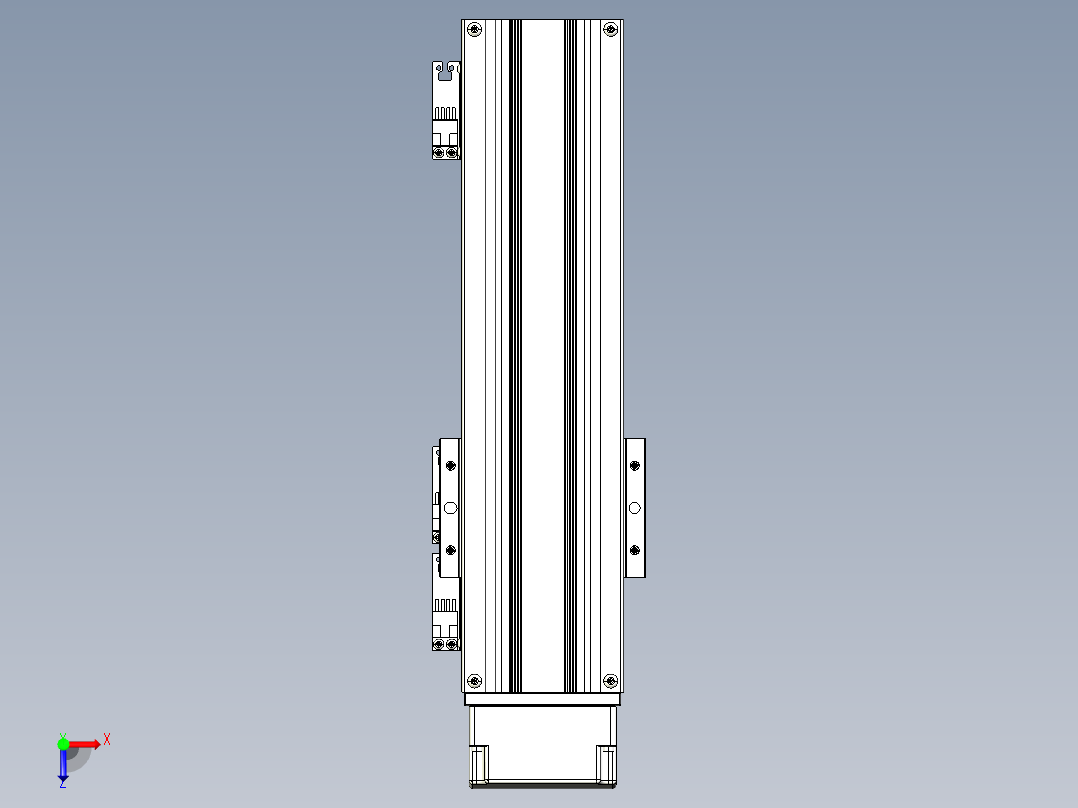 TPA-KNR-86E-1610C-L200A1-MU-P75-N3线性模块铝制底座俯视图