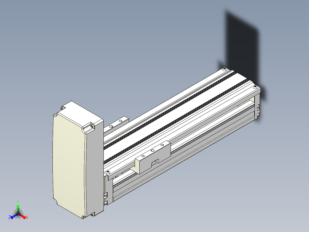 TPA-KNR-86E-1610C-L200A1-MU-P75-N3线性模块铝制底座正等轴测图