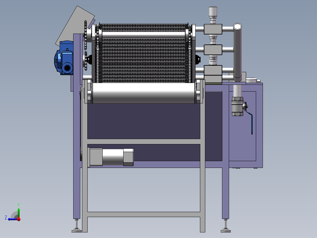 毕设：前胡清洗机sw20可编辑+说明书右视图