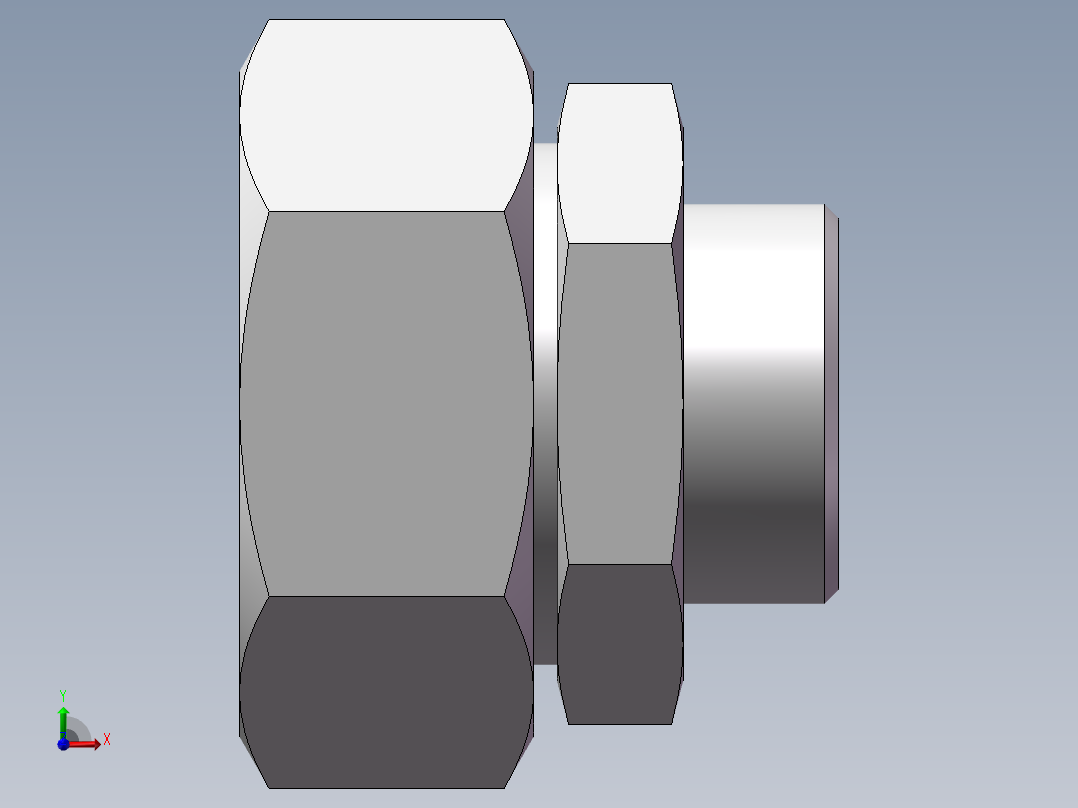 直通变径接头、2C-36-52前视图
