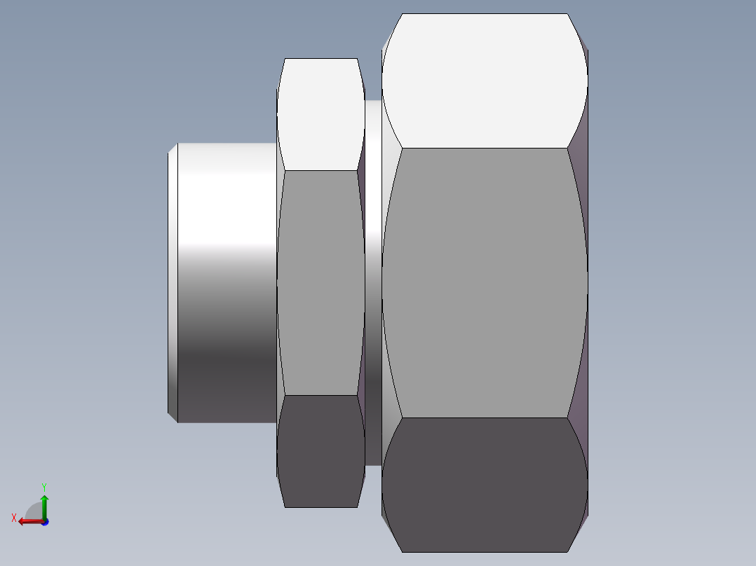 直通变径接头、2C-36-52后视图