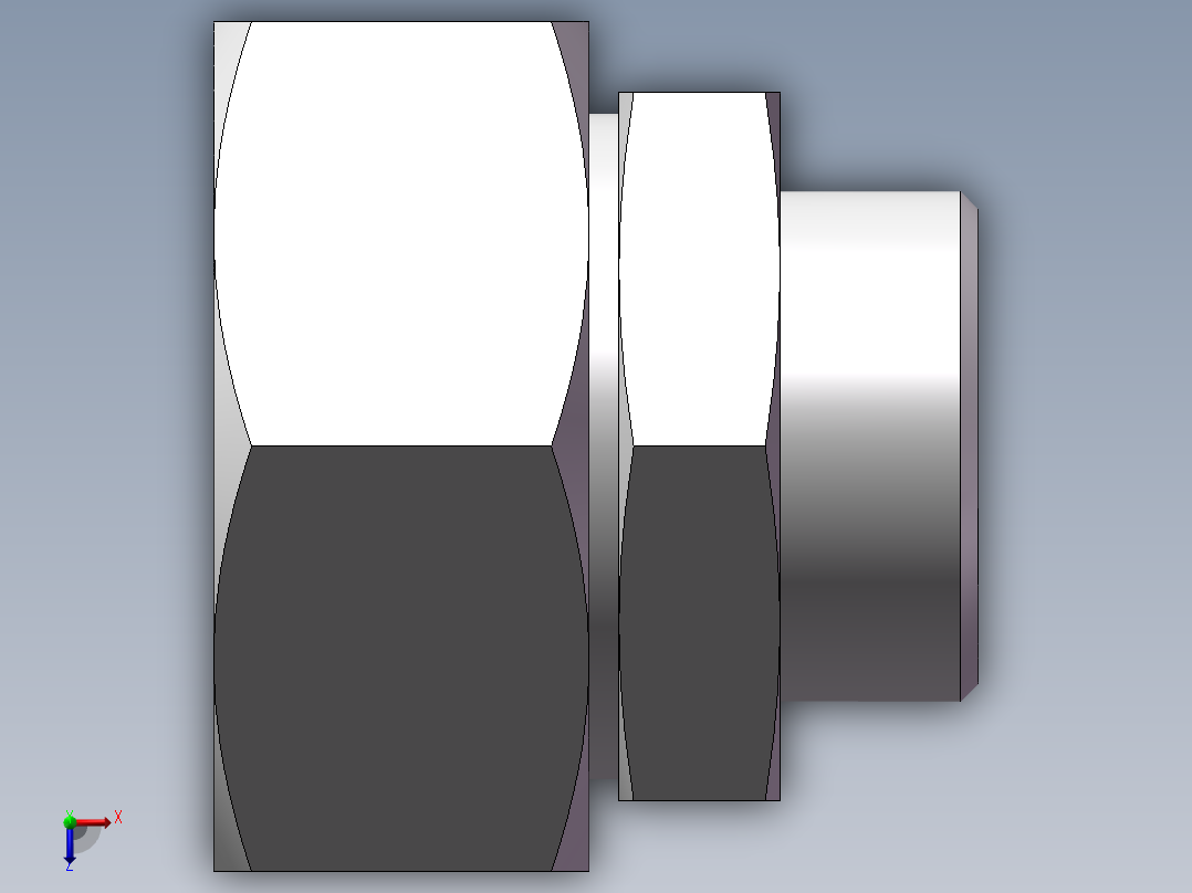 直通变径接头、2C-36-52俯视图