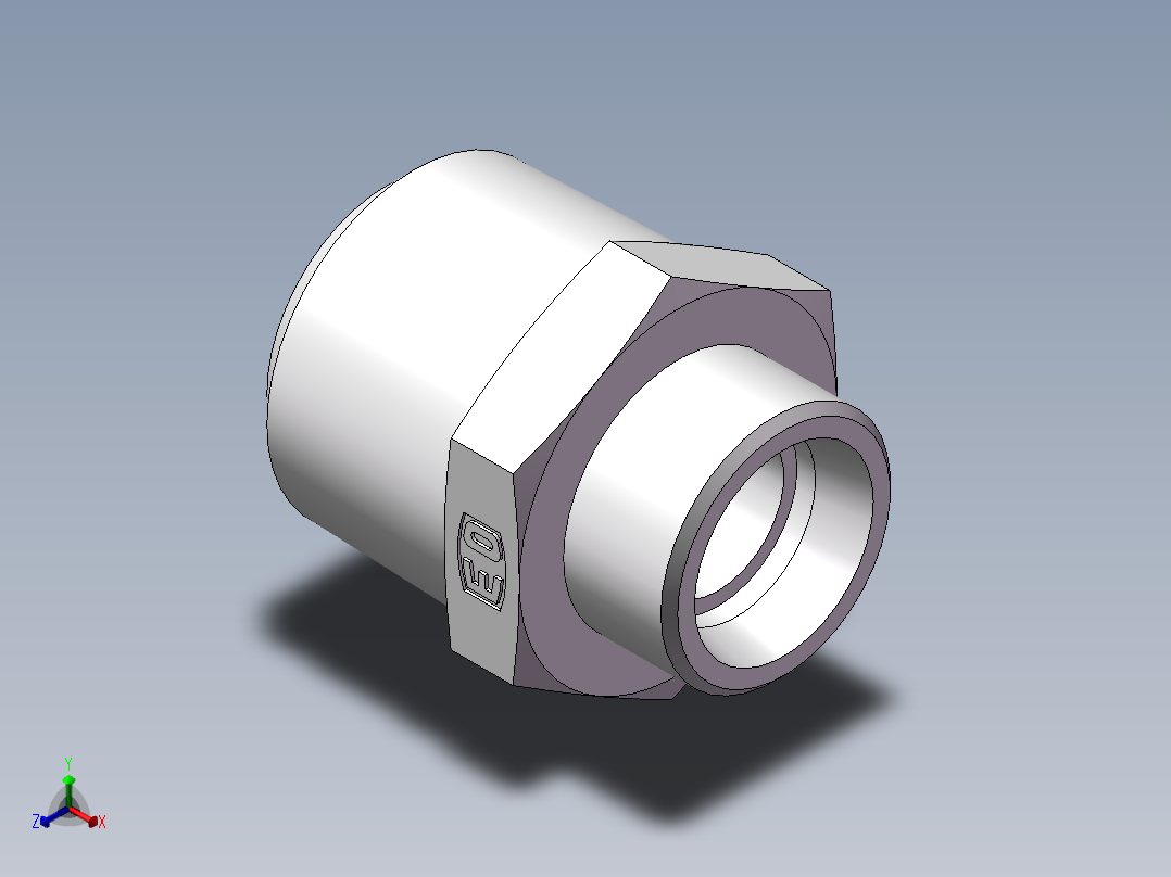 美制锥螺纹、1CN-26-16正等轴测图