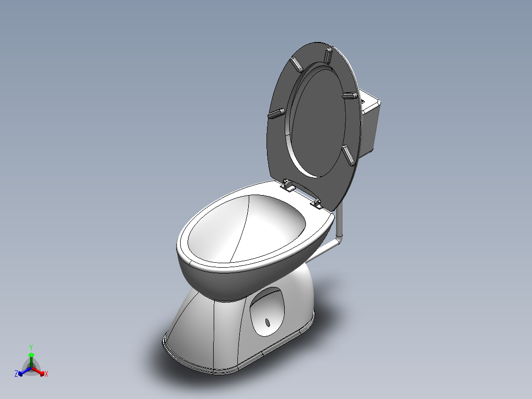 马桶(3)正等轴测图