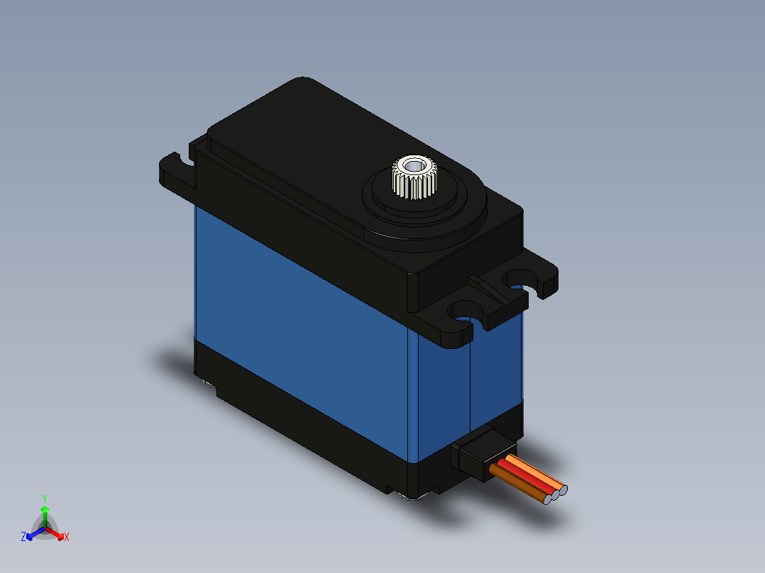 舵机(102)正等轴测图