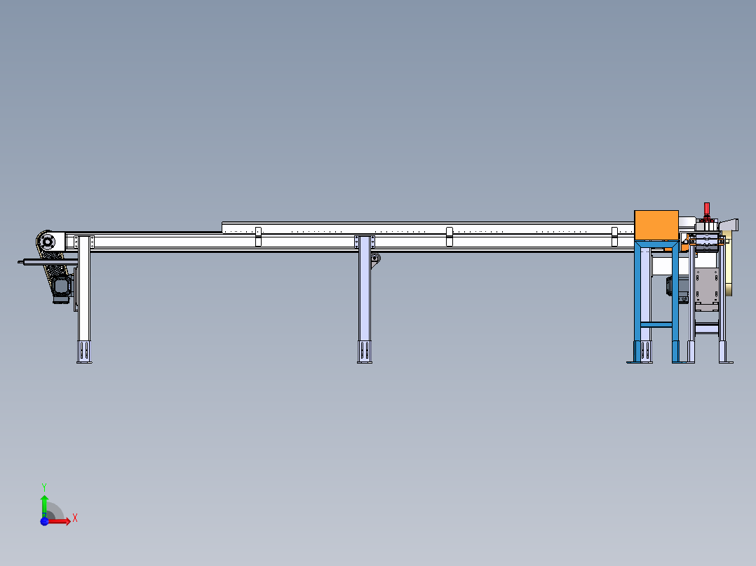高温输送带及推料机构  XT前视图