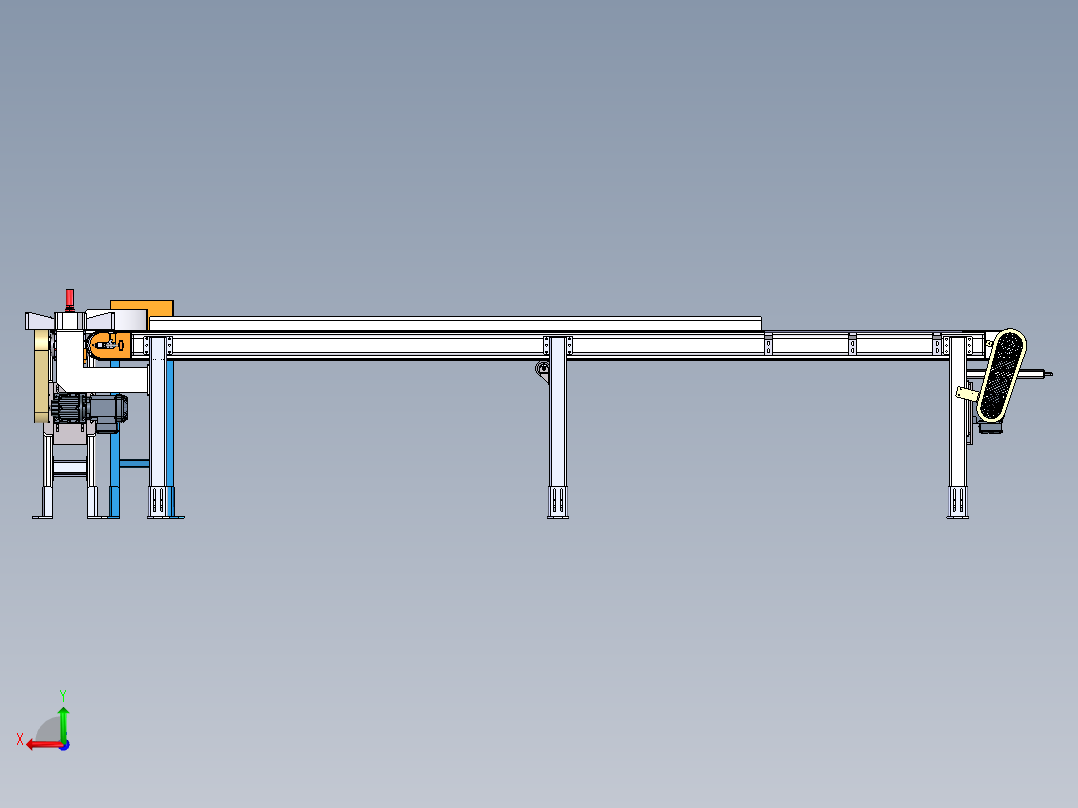 高温输送带及推料机构  XT后视图