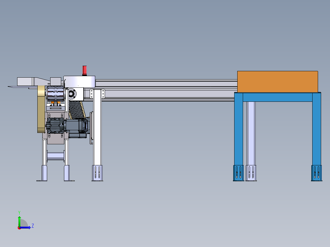 高温输送带及推料机构  XT左视图