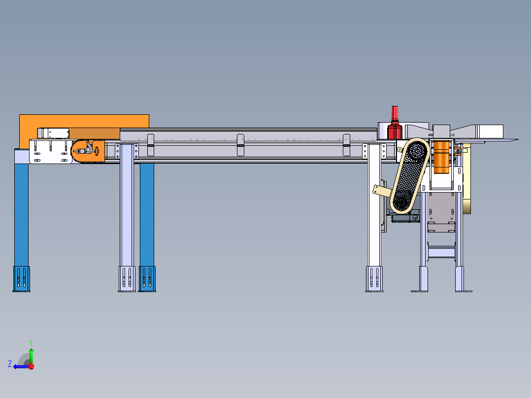 高温输送带及推料机构  XT右视图