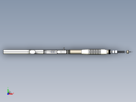 手枪左轮冲锋枪老式狙击步枪设计3D图纸color-pump-action-shotgun X_T前视缩略图